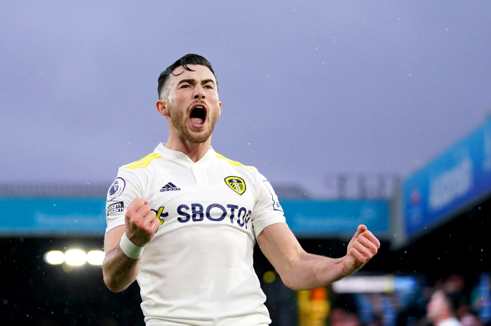 Jack Harrison celebrates scoring for Leeds United