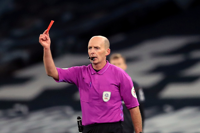 Mike Dean tops the list for red cards shown over Christmas games