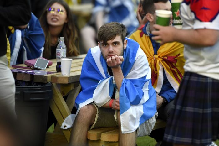 Scotland fans dejected after Euro 2020 exit